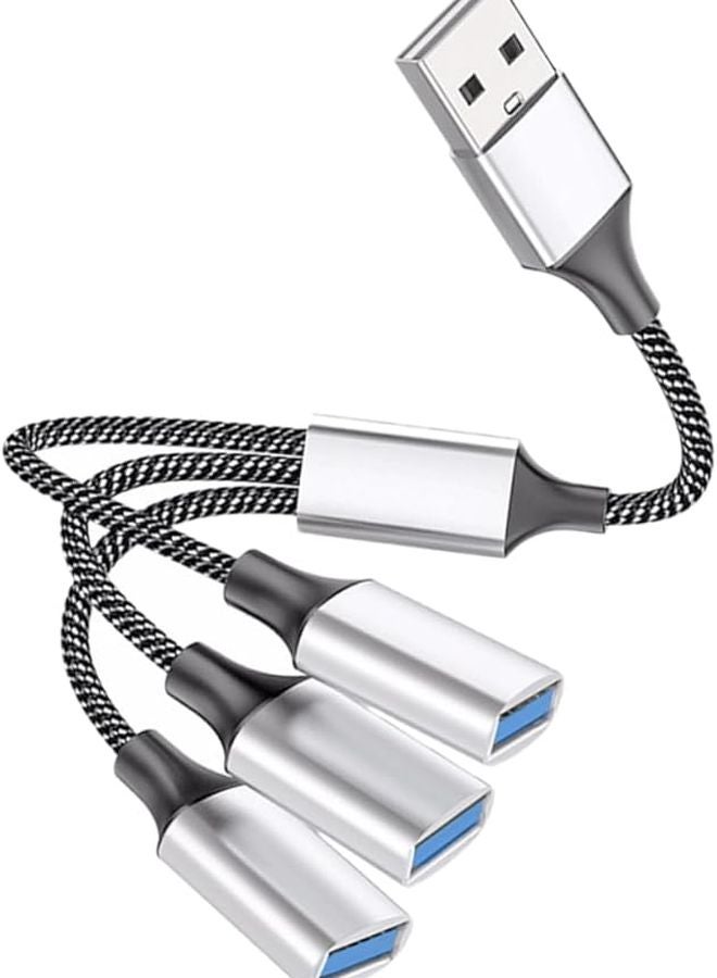 USB 3 0 Hub 4 Port Portable USB Splitter Cable for Computer Laptop Car Data Transfer - Image 1